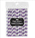 New purple Striped Paper Straws 24pk