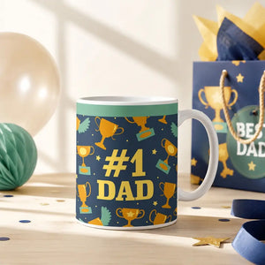 #1 Dad Trophy Coffee Mug