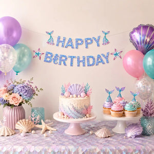 Under the Sea birthday party banner decoration