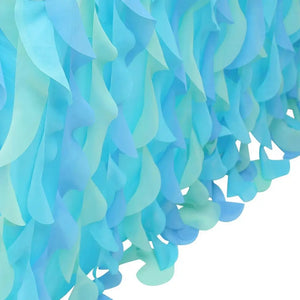 Ocean Themed Curly Fabric Table Skirt