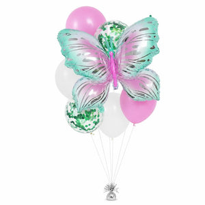 Olive green butterfly balloon bouquet