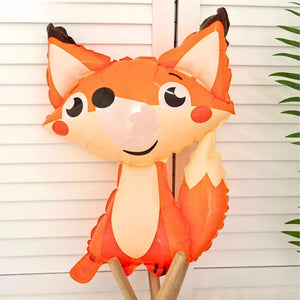 Cute Orange Fox Shaped Foil Balloon