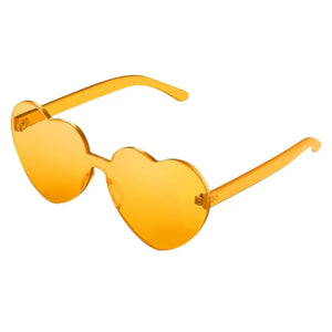 Orange Love Heart Party Sunglasses