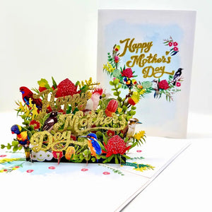 Happy Mother’s Day gold lettering pop up card