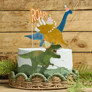 Party Dinosaurs Card Cake Topper Set 4 Pack
