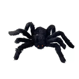 30cm Black Furry Halloween Spider Decorations