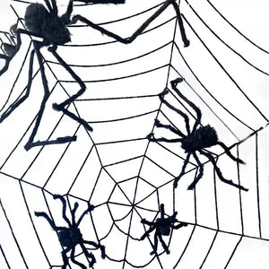 30cm Black Furry Halloween Spider Decorations