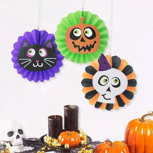 Halloween Paper Fan Hanging Decorations 3pk