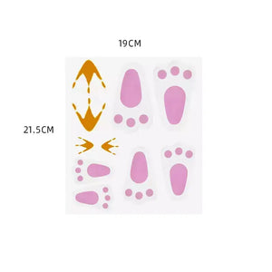 Easter Bunny Footprints Stickers