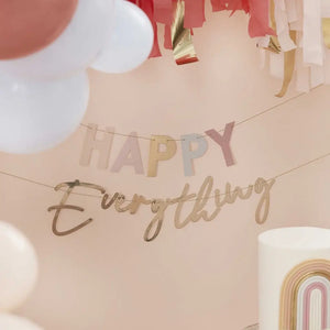 Pastel and Gold Happy Everything Party Bunting