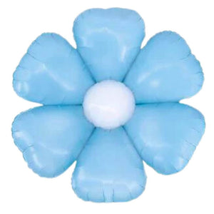 Pastel Blue Daisy Shaped Foil Balloon