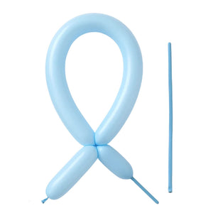 pastel blue long modelling twist latex balloons 10 pack party decorations