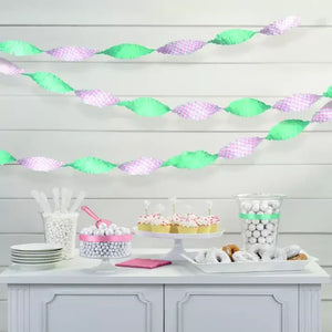 Pastel Fringe Paper Garland blue pink