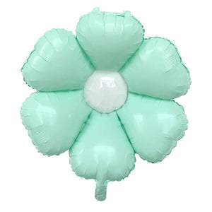 Pastel Green White Centre Daisy Flower Foil Balloon