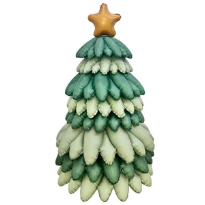 Pastel green 3D foil Christmas tree balloon for festive displays