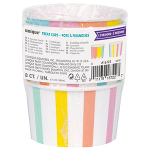 Pastel Ice Cream Paper Treat Cups 180ml 8pk