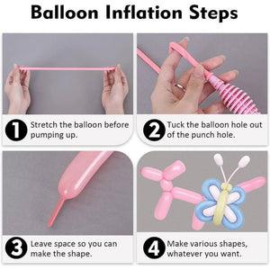 pastel long modelling twist latex balloons 10 pack party decorations 8 colours instructions