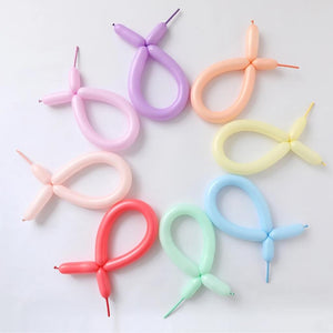 pastel long modelling twist latex balloons 10 pack party decorations 8 colours