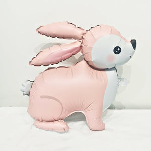 pastel pink bunny rabbit foil balloon easter party decoration