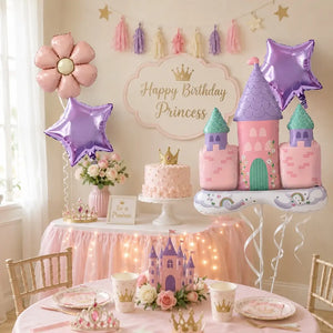 Pastel Princess Castle Balloon Bundle 5pk