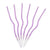 Wavy Pastel Purple Candles 6pk