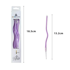 Wavy Pastel Purple Candles 6pk
