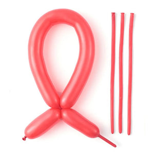 pastel red long modelling twist latex balloons 10 pack party decorations