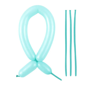 pastel tiffany blue long modelling twist latex balloons 10 pack party decorations