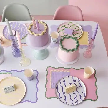 pastel wave birthday party supplies & decorations