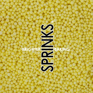 Nonpareils sprinkles in pastel lemon for cookies and cakes