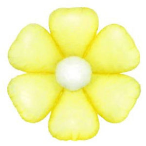 Pastel Yellow White Centre Daisy Flower Foil Balloon