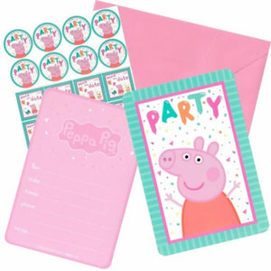 Peppa Pig Confetti Party Postcard Invitations 8pk