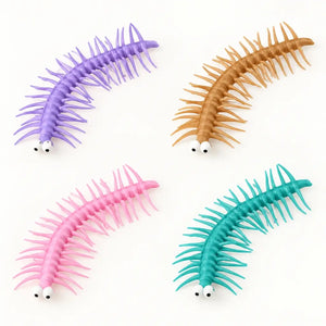 ink aqua yellow and purple stretchy insect toys in assorted colours