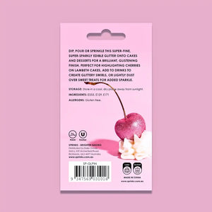 Pink Edible Glitter for Desserts and Drinks