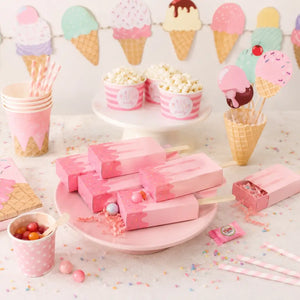 Pink Ice Cream Treat Boxes 10pk