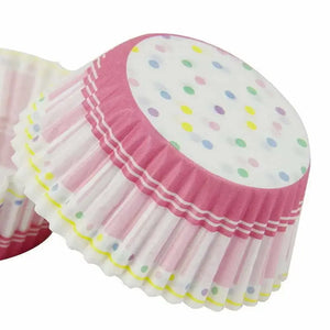 Pink Polka Dot Cupcake Cups 40pk