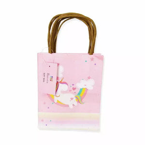Pink Unicorn & Rainbow Paper Gift Bags 5pk
