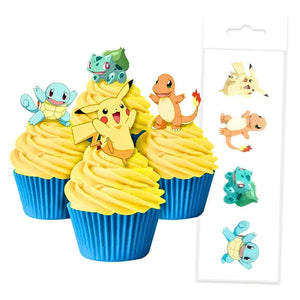 Pokemon edible wafer cupcake toppers pack of 16