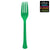 Premium Festive Green Plastic Forks 20pk - Extra Heavy Weight