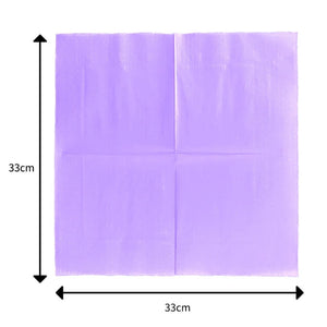 Lavender 3-ply paper lunch napkins for parties