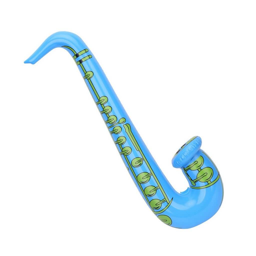 PVC Inflatable Saxophone Musical Rock Instrument - Blue
