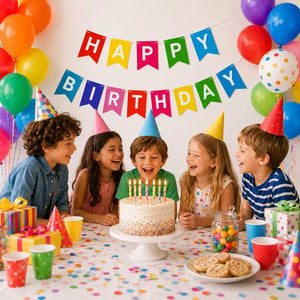 Rainbow Happy Birthday Paper Bunting Banner