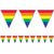 Rainbow Stripes plastic Pennant Flag Banner