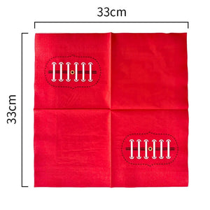 Red Footy Paper Napkins 16pk