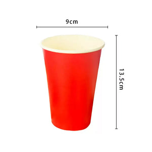 Red Paper Cups 266ml 12pk