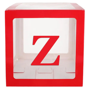 Red Balloon Cube Box with Letter Z