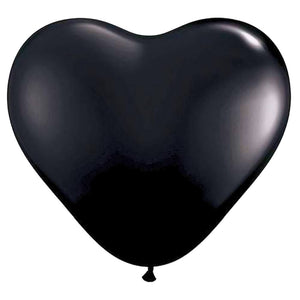 Romantic black heart party balloons 12inch
