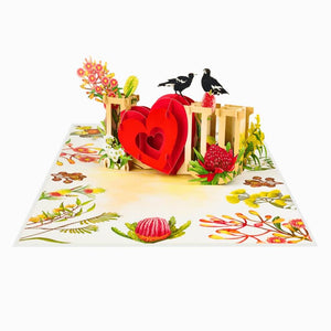 Wedding anniversary I Love You pop-up card