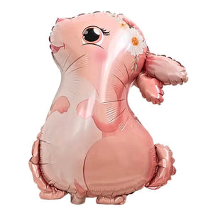 large rose gold bunny rabbit foil balloon