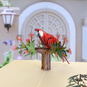 Handmade Rosella Parrot Bird 3D Greeting Card - Australian Native Animal Pop Up Cards
